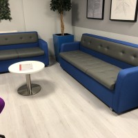 Bespoke sofas in two tone fabric